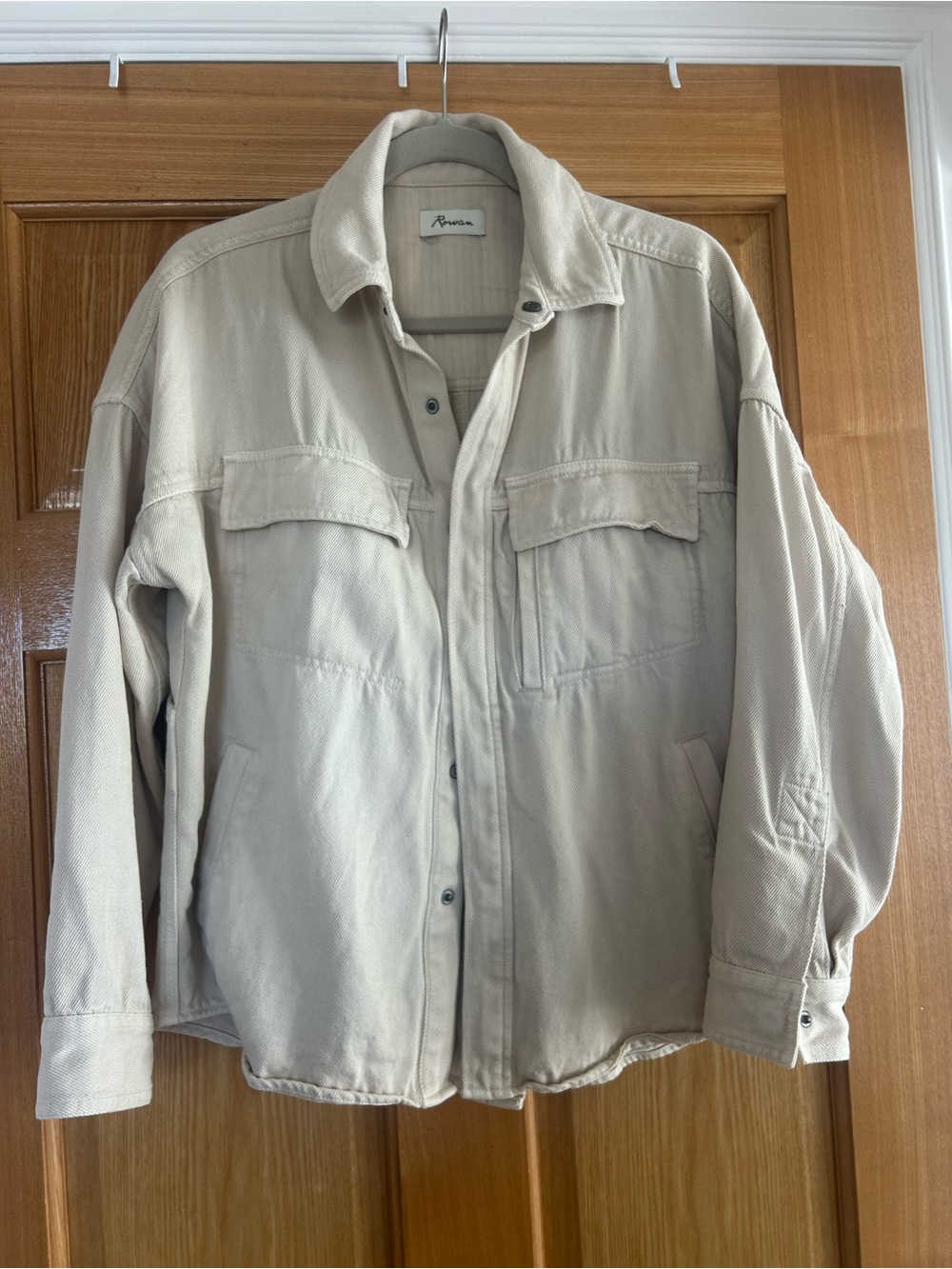Rowan ODETTE DRAPE DENIM TWILL SHIRT JACKET Sz S